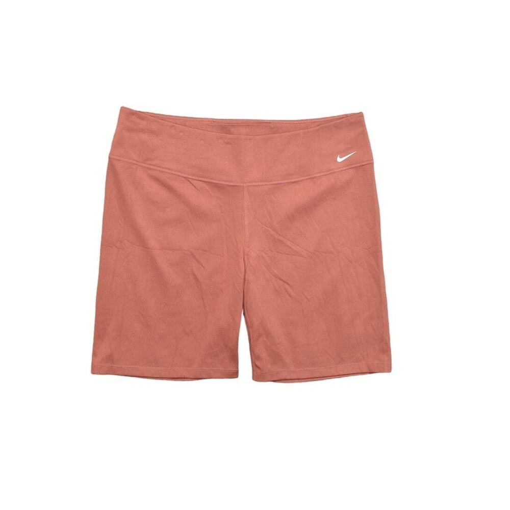 Nike Women's 2XL Orange Polyester Athletic Shorts Dri Fit Biker Sport Pocket